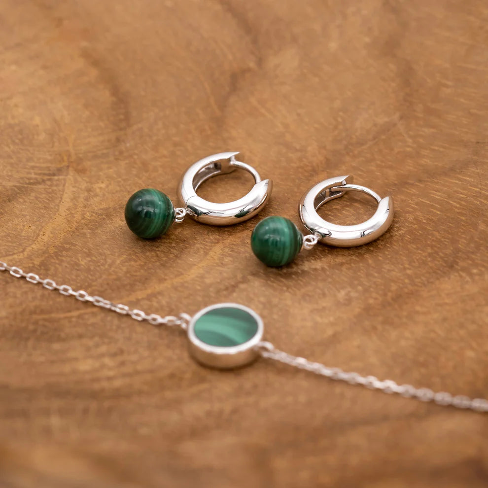 Engelsrufer Armband "Powerful Stone", silber, Malachit