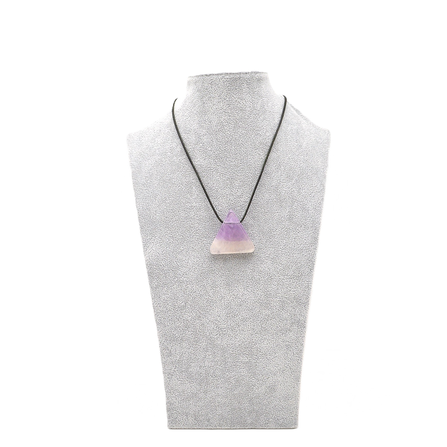 Anhänger Amethyst, handgefertigt, gebohrt, Dreieck