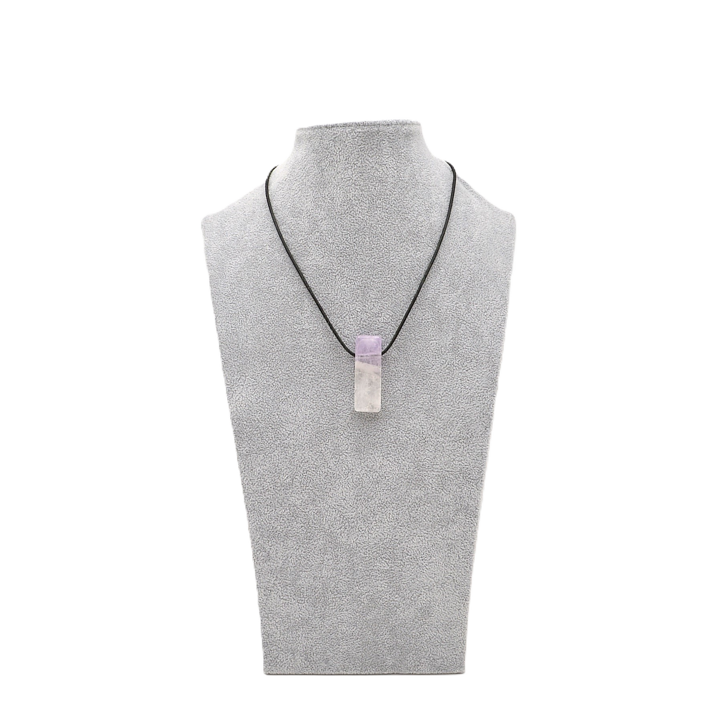 Anhänger Amethyst, handgefertigt, gebohrt, länglich