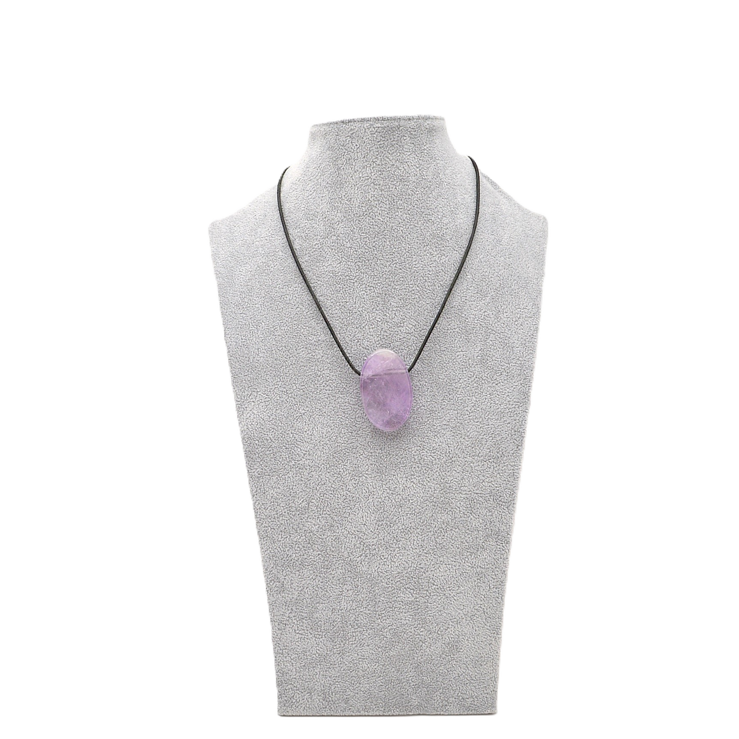 Anhänger Amethyst, handgefertigt, gebohrt, oval