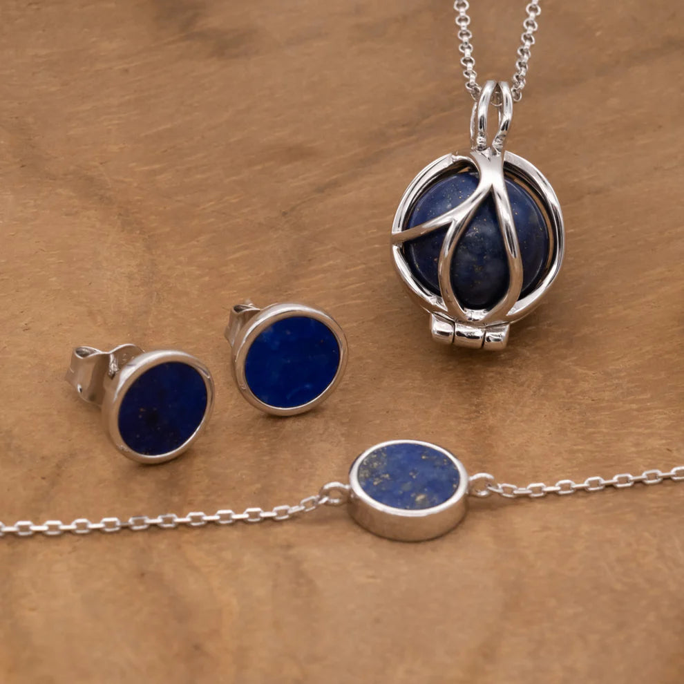 Engelsrufer Ohrstecker "Powerful Stone", silber, Lapislazuli