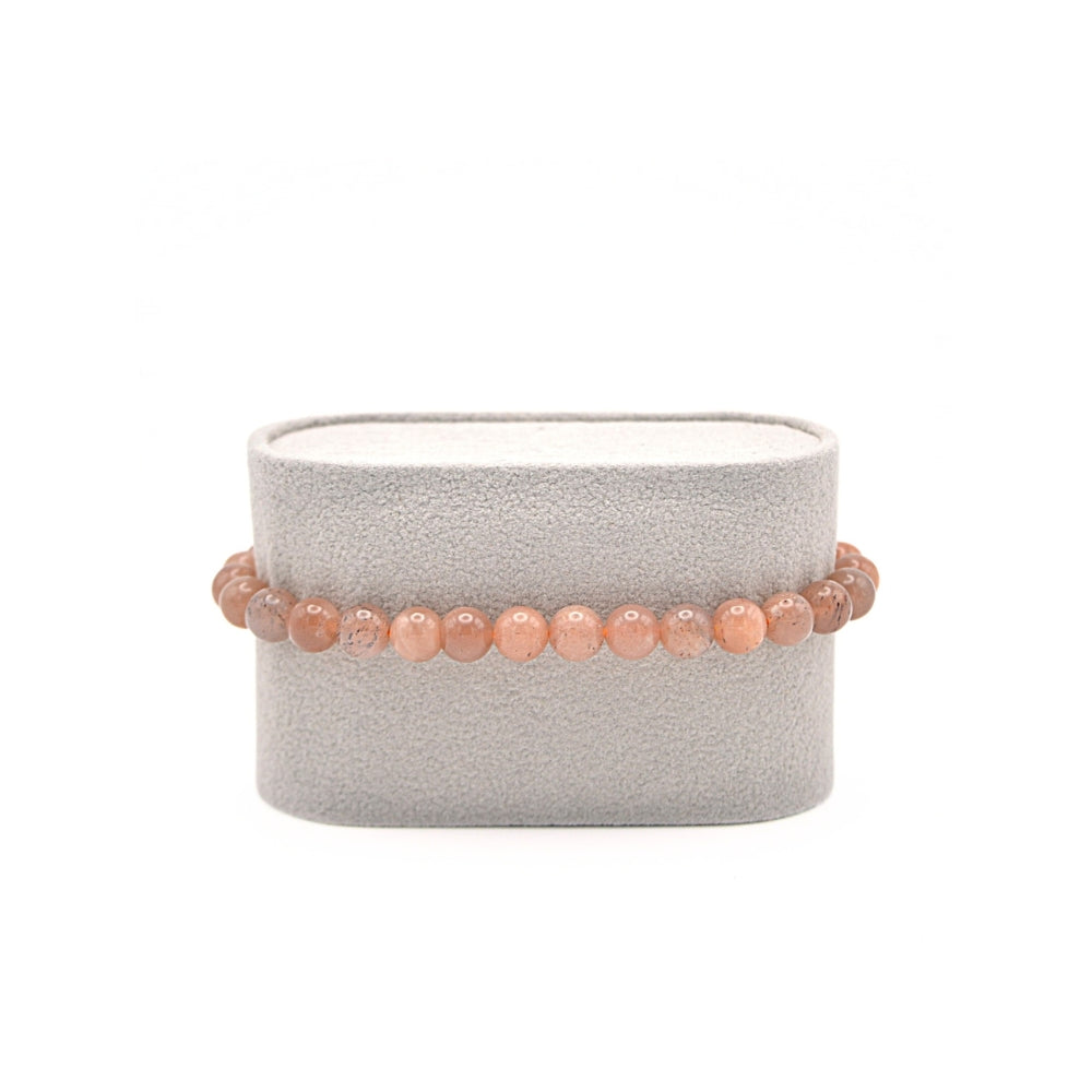 Edelsteinarmband Mondstein (6mm Perlen) für Intuition & innere Ruhe