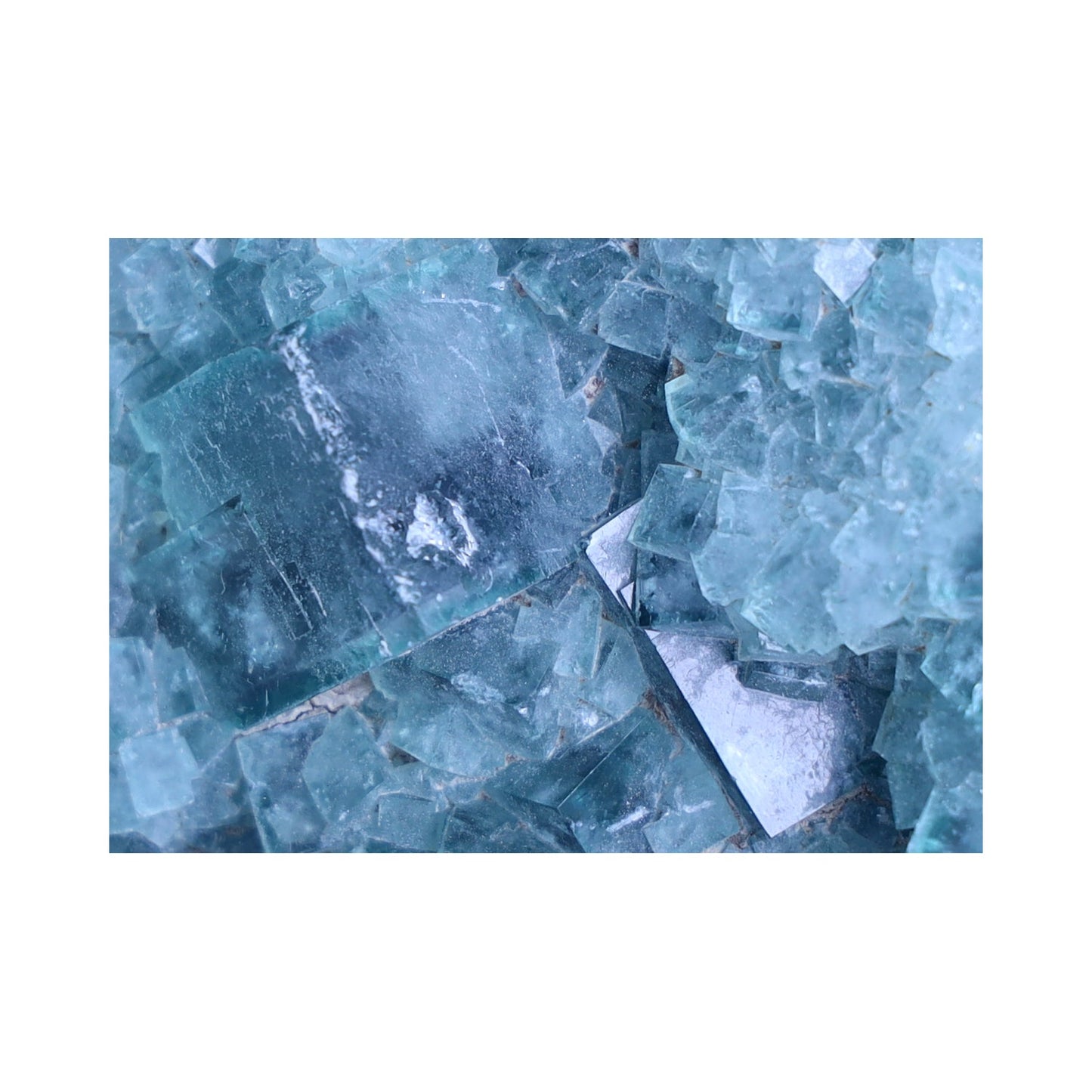 Fluorit Drusenstück UNIKAT, 2.474 Gramm