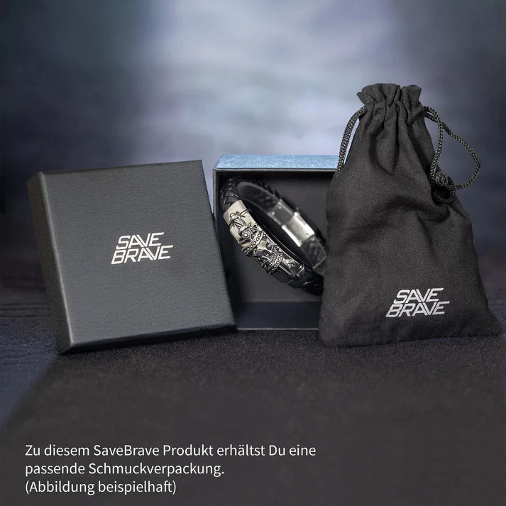 SAVE BRAVE Edelsteinarmband "Om & Tigerauge "