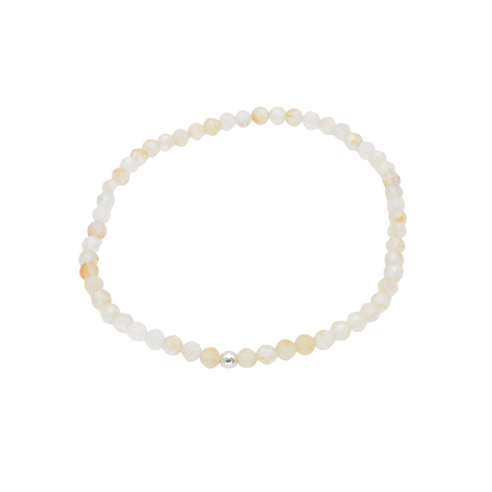 Edelsteinarmband „Gebrannter Amethyst & Silber“ (3mm Perlen, facettiert) für Ruhe, Schutz & innere Kraft