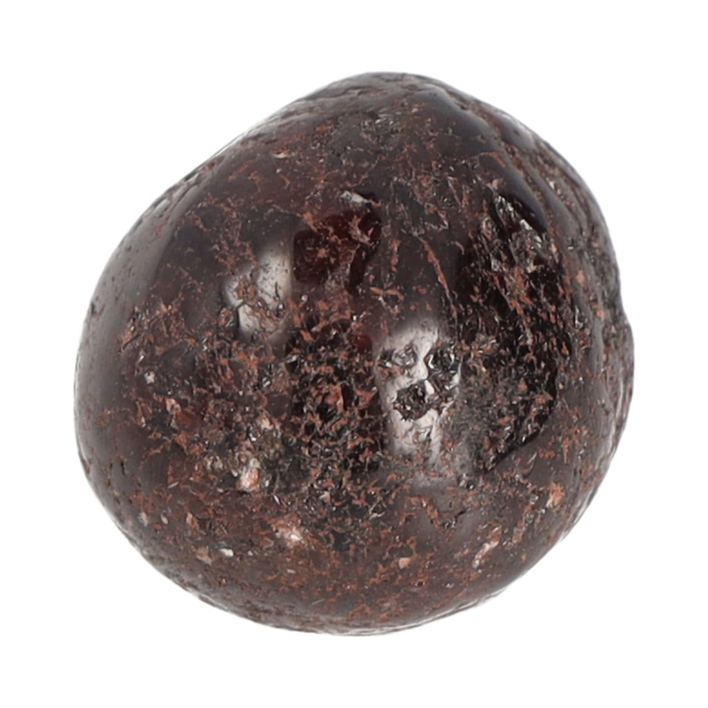 Granat Almandin rund, Trommelstein