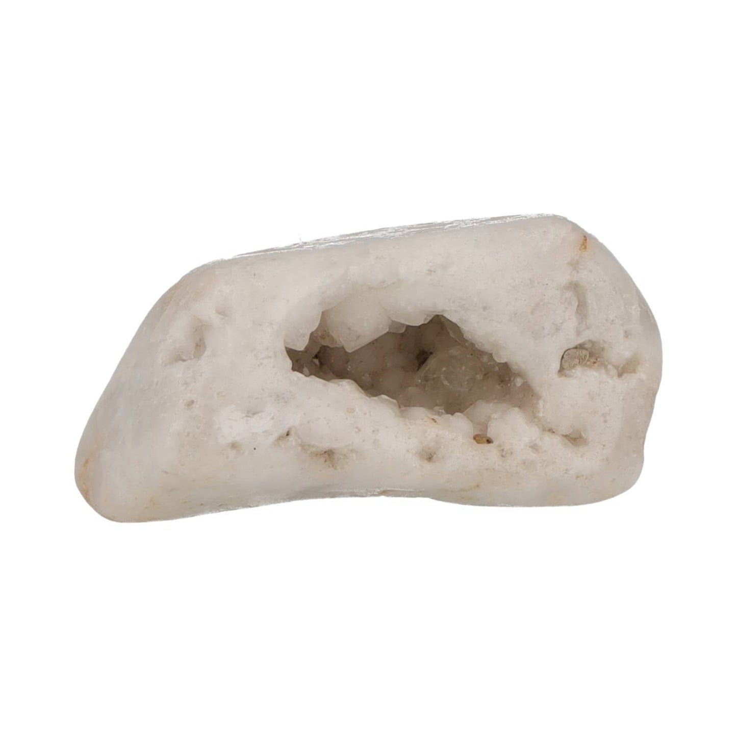 Schneequarz/Mandelquarz, Trommelstein