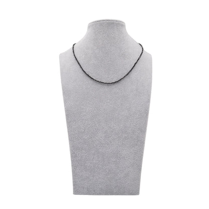 Edelsteinkette „Midnight Glow“ mit schwarzem Spinell, silber – Eleganz & innere Stärke