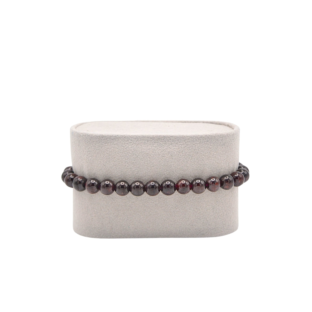 Edelsteinarmband Granat, 6mm Perlen