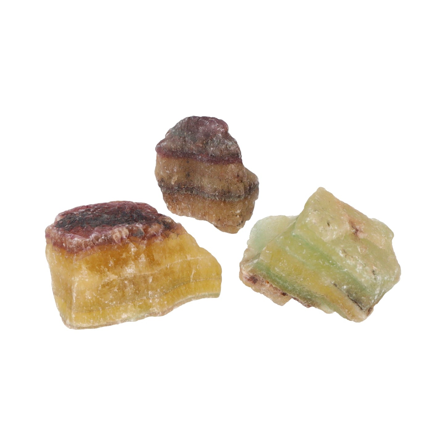 Regenbogenfluorit, Rohstein