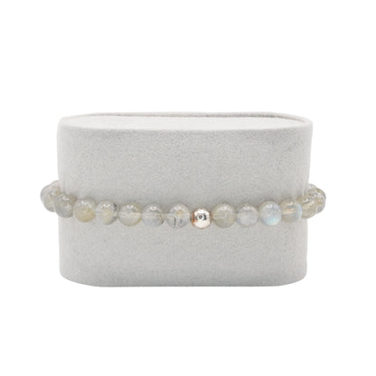 Edelsteinarmband „Labradorit & Silber“ (6 mm Perlen) für Intuition, Klarheit & spirituelle Balance