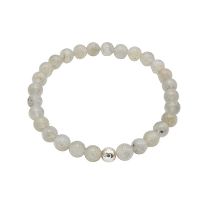 Edelsteinarmband „Labradorit & Silber“ (6 mm Perlen) für Intuition, Klarheit & spirituelle Balance