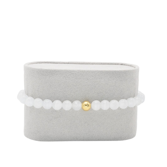 Edelsteinarmband „Selenit & Gold“ (6mm Perlen) für Klarheit, Reinigung & innere Ruhe