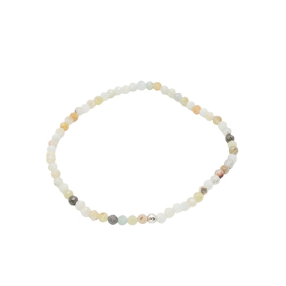 Edelsteinarmband „Amazonit & Silber“ (3mm Perlen, facettiert) für Gelassenheit, Klarheit & Selbstvertrauen