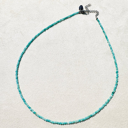 Edelsteinkette „Serene Horizon“ mit Amazonit, silber – Eleganz & Harmonie